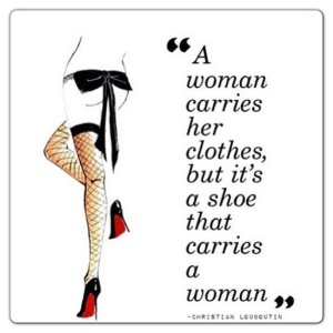 a woman carries her clothes...